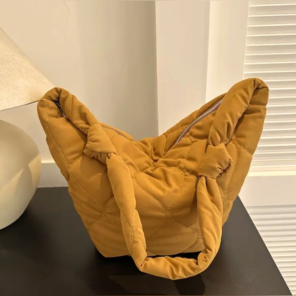 NWOT Quilted Crossbody Bag - Tan - Picture 2 of 3